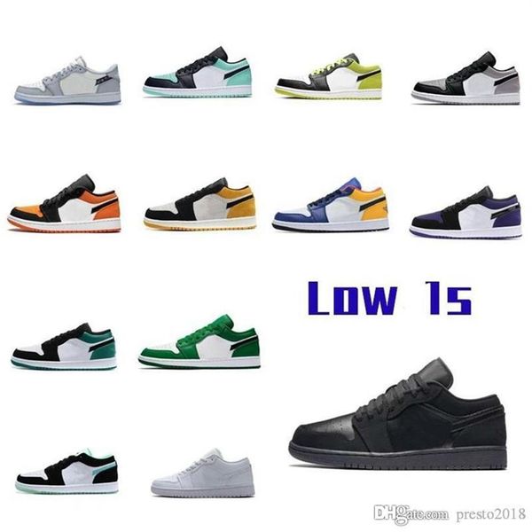 

jumpman 1 low 1s boots mens basketball shoes travis scotts x fragment university blue unc men women trainers sports sneakers220c, Black