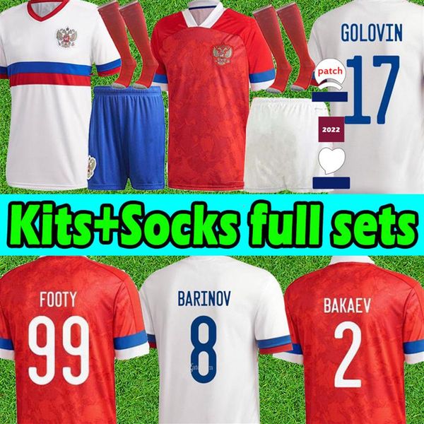 

21 22 russia soccer jerseys 10 arshavin miranchuk 2021 2022 zhirkov erokhin 23 kombarov smolov football shirt kits sock full sets 253b, Black;yellow