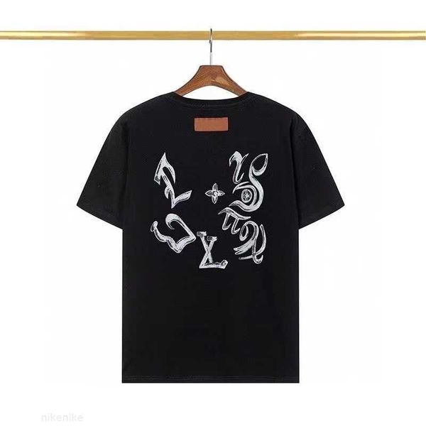 

23 mens t shirt designer short-sleeved luxury short-sleeved letter-printed pure cotton breathable casual street sports lovers same clothing, White;black