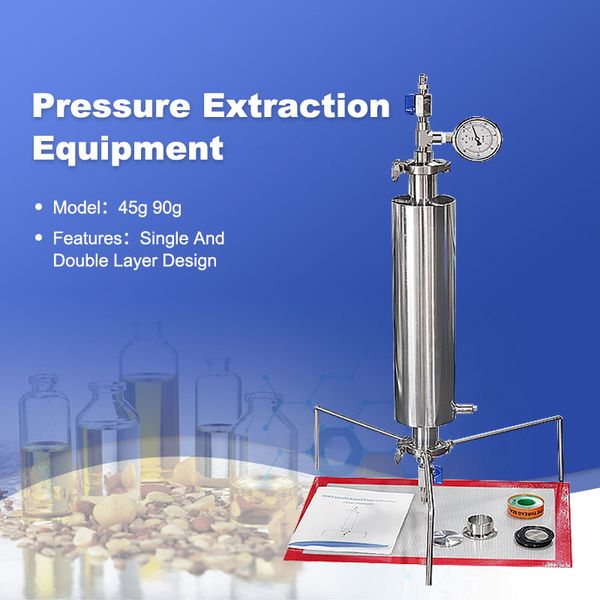 

hnzxib pressure equipment 45g~90g single/double layer closed loop extractor tube kit laboratory extraction tube kit lab supplies