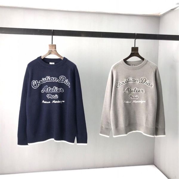

21fw fashion trend boutique men's designer sports casual hoodie jacquard shirt hip hop men's women's j3235, Black;brown