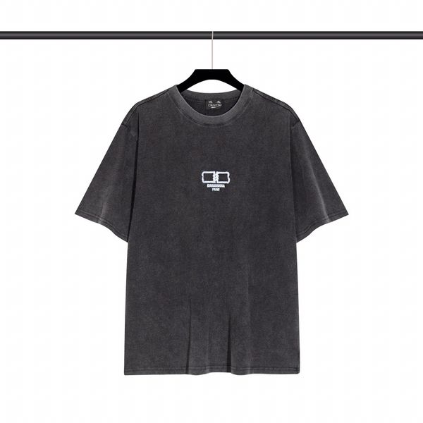 

duyou oversize t shirt with vintage jersey wash letters 100% cotton t-shirt men casuals basic t-shirts women quality classical dy8863, White;black
