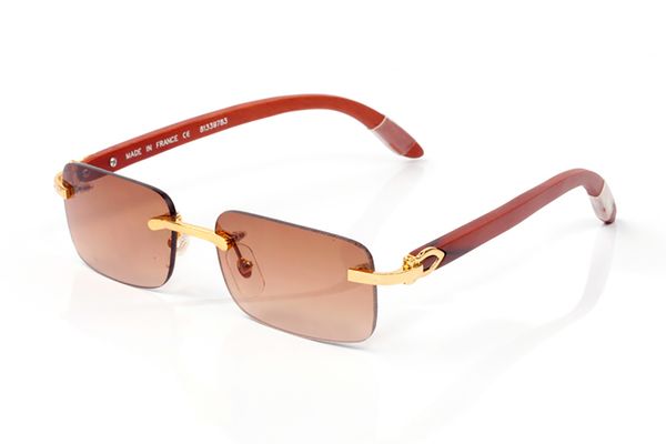

mens designer glasses sunglasses frameless optical frame peach head composite gold metal buffalo horn sun glasses classic rectangular wooden, White;black