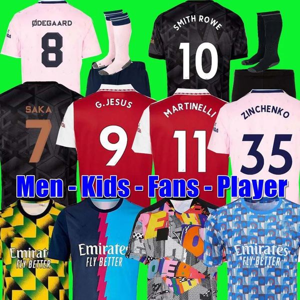 

22 23 24 SAKA G. JESUS soccer jerseys SMITH ROWE Fans Player version Gunners MARTINELLI ODEGAARD THOMAS NKETIAH TIERNEY 2022 2023 Home Away football shirt Men kids kit, Home adult