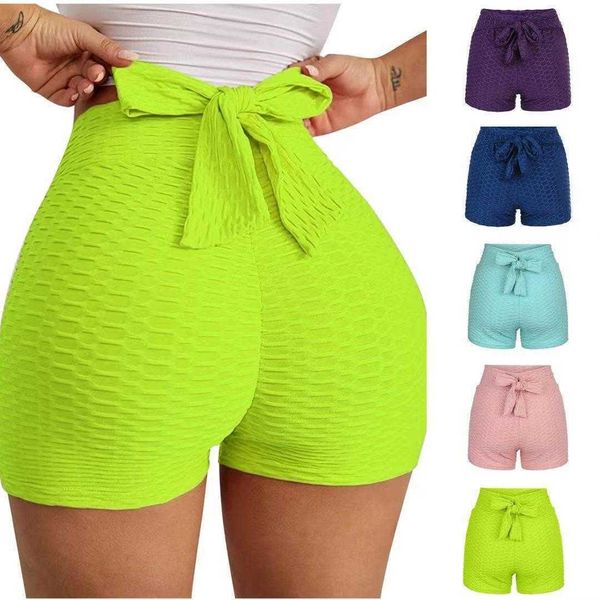 

back bow design summer legging sports high waist shorts soft women fitness, Black