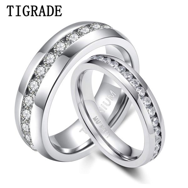 

wedding rings tigrade 1pc 46mm ring for women man luxury cubic zirconia engagement ring silver color crystal wedding band couples 230301, Slivery;golden