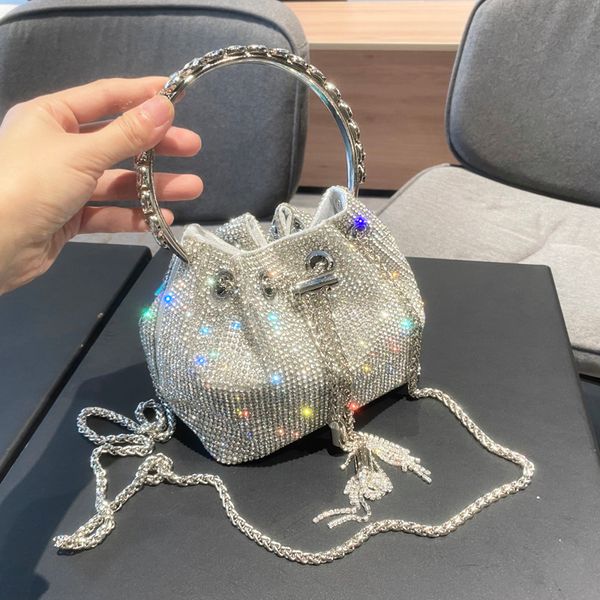 

evening bags luxury designer purses and handbags bags for women silver bucket clutch purse evening banquet bag crysta shoulder bag 230228