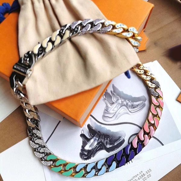 

necklace designer luxury sterling silver macaron necklace simple fashion hip hop jewelry party gift