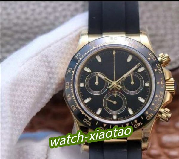

factory supplier mens watch 116518 40mm ceramic bezel rubber strap bands 2813 movement automatic mens watchs sapphire waterproof watches, Slivery;brown