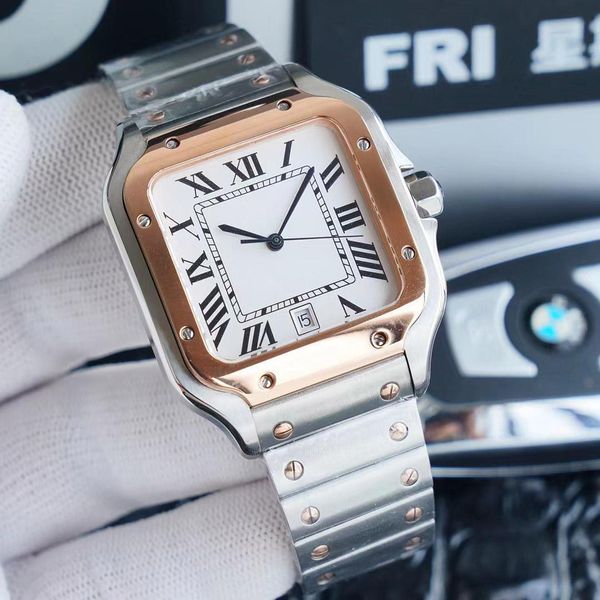 

u1 grade aaa automatic mechanical watch 35mm/39mm square dial stainless steel watches leather strap with automatic calendar designer wristwa, Slivery;golden