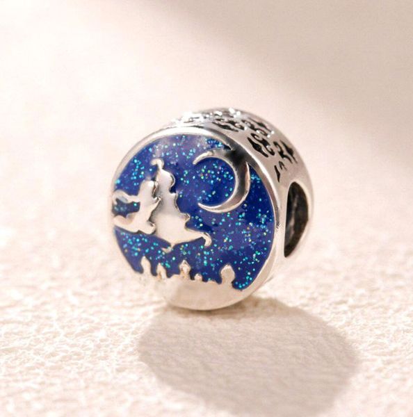 

925 sterling silver magic carpet ride charm bead for european pandora jewelry charm bracelets, Black
