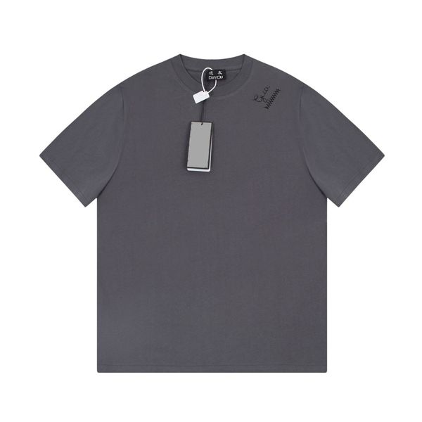 

duyou oversize t shirt with vintage jersey wash letters 100% cotton t-shirt men casuals basic t-shirts women quality classical dy8873, White;black