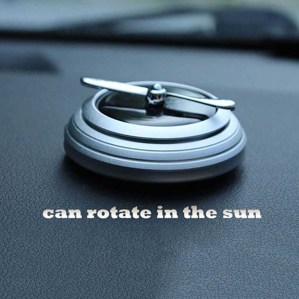 

decorations car perfume fragrance diffuser solar powered aircraft propeller rotating ornaments auto interior air freshener decoration r23022
