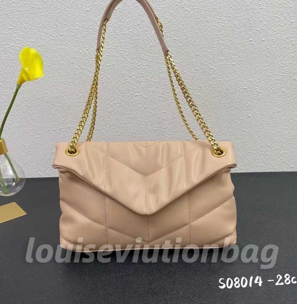 

designer bag caviar bags handbags genuine leather handbag lulu cloud bag shoulder tote bags black calfskin classic diagonal stripes quilted
