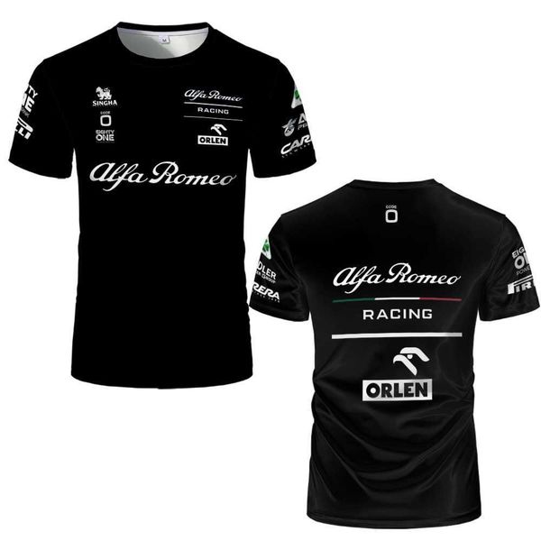 

zg06 men's fashion t shirt oversized 23 new f1 formula one racing team alfa romeo 3d printed men women o-neck kids tees jersey, White;black