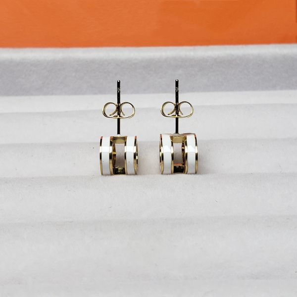 

designer design charm girls and ladies h letter earring earrings stainless steel material hypoallergenic earrings day gifts, Golden