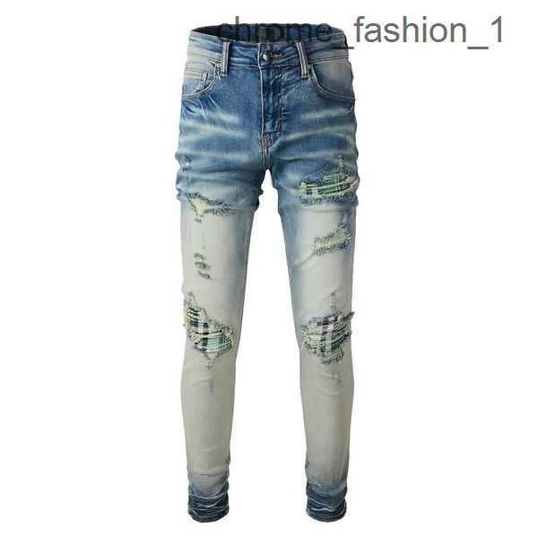 

brand amirly 23 new colorways designer mens jeans hiking pant ripped pants embroidery close-fitting slim pencil para hombre motorcycle 3 nsv, Blue