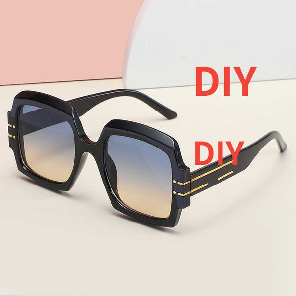 

sunglasses 2022 new square sunglasses women luxury brand designer letter sun glasses vintage oval frame eyewear male uv400 oculos de solj230, White;black