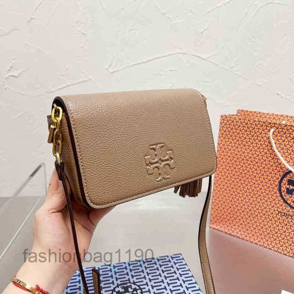 

designer bags t0rys shoulder burchs handbags bag female women's tassel camera shoulder messenger versatile high-grade foreign style lea