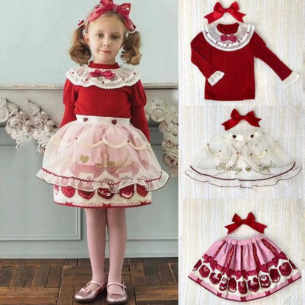 

skirts skirt girls winter tide brand children's wear st dessert cake children's palace yanfeng new year christmas wear t230301, Blue