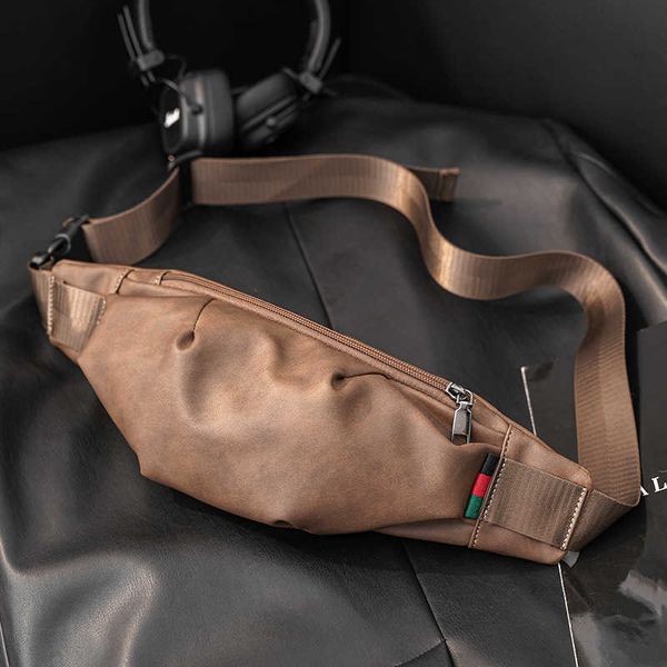 

trendy men's fashion shoulder bag versatile youth small waist bag cycling back bag street chest bag 230301