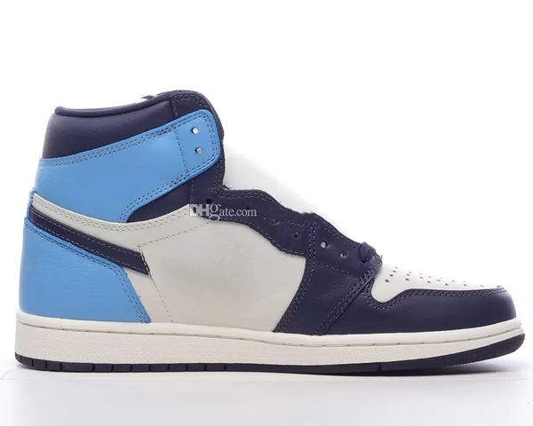 

2023 jumpman 1 high og obsidian basketball shoes university blue sports outdoor sneakers with original box portsmarket