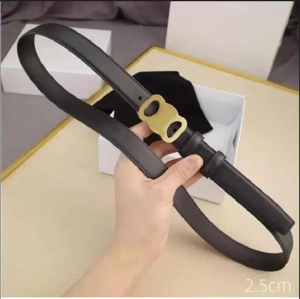

fashion designer belt mens cintura belts for women designer luxury genuine leather 2.5cm thin waist belts gold smooth buckle ceinture 4 colo, Black;brown