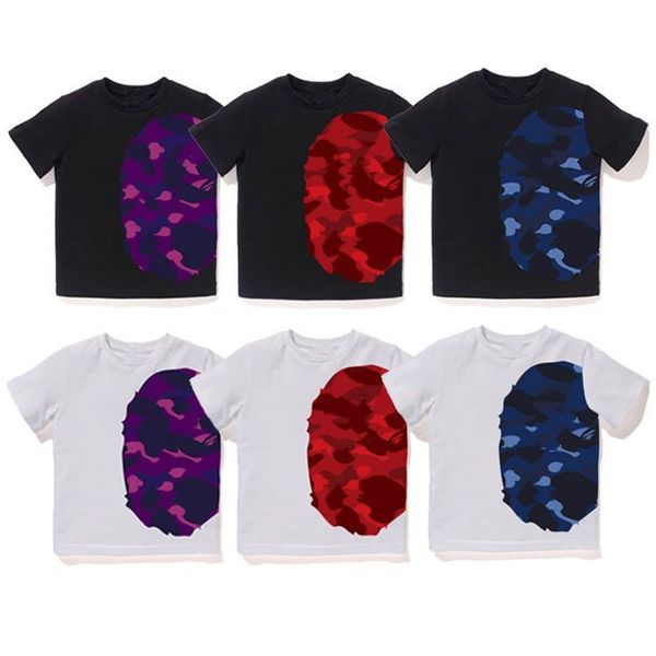 

kids t-shirts apes toddlers designer camo boys clothes girls youth street casual summner short sleeve tshirts kid clothing hip hop prined t, Blue