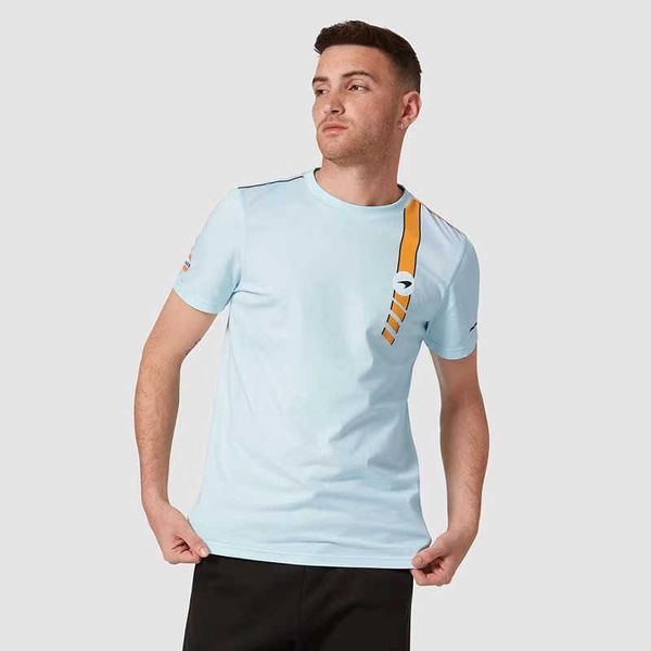 

jc19 men's fashion t shirt oversized 23 new f1 formula one racing team mclaren gulf norris ricciardo suit mclaren fan tee, White;black