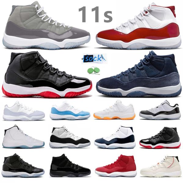

11 11s mens basketball shoes cherry cool gement grey midnight navy citrus legend gamma blue bred cap gown concord gym red pink men women tra