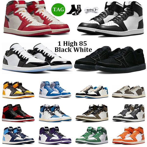 

og black white 1 basketball shoes 1s low black phantom reverse mocha se concord lost found true blue starfish mens trainer sport sneakers