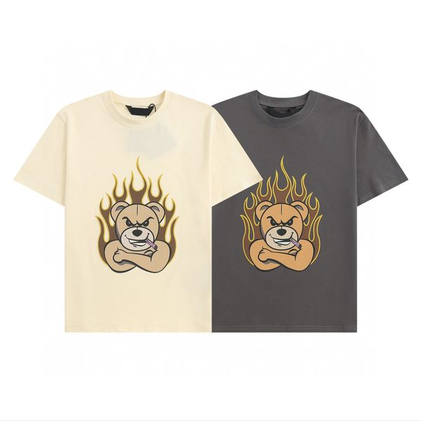 

men's plus tees & polos round neck embroidered and printed polar style summer wear with street pure cotton m set shorts tshirt set w2fj, Black;brown