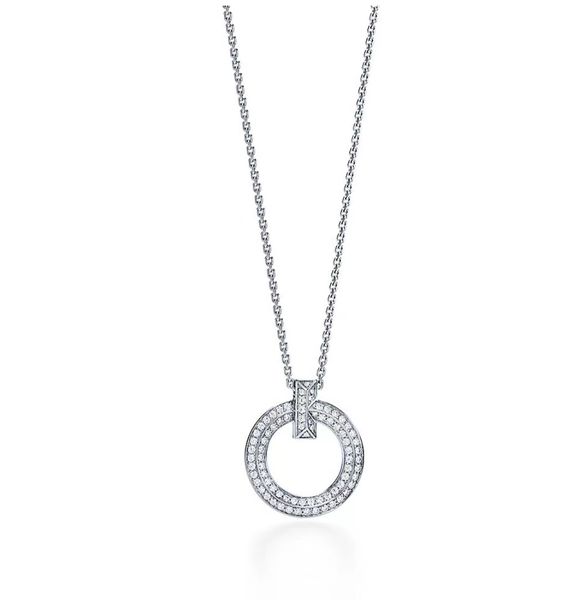 

pendant necklace gold filled fine jewelry choker double row diamond hardware designer jewelry locket bangle watches women couple fashion 18k, Silver