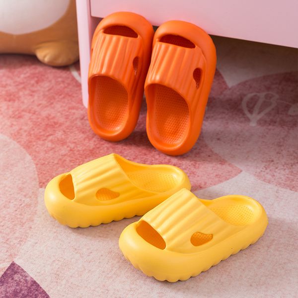 

slipper slippers boy girl home solid shoes summer toddler flip flops soft bottom non-slip bathroom house indoor slippers beach kids shoe 230, Black;grey