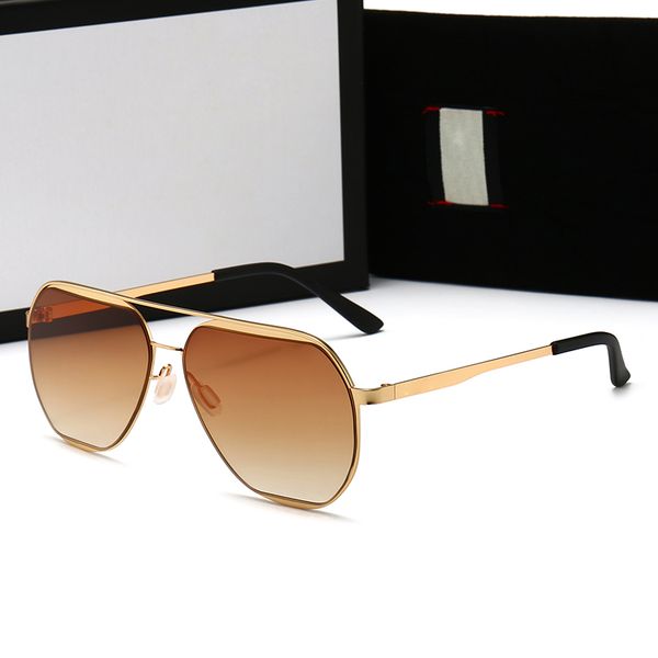 

luxury sunglasses, oval shaped women's sunglasses, sheet metal frame, gold like y, high-quality radiation resistant retro men's gl, White;black