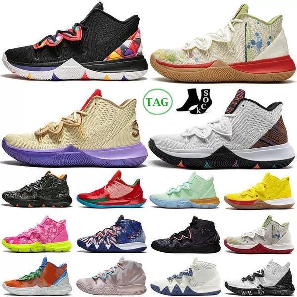 

2023 new kyrie 7 mens basketball shoes irving 5s sponge sandy creator hendrix horus rayguns daybreak squidward men trainers sports sneakers
