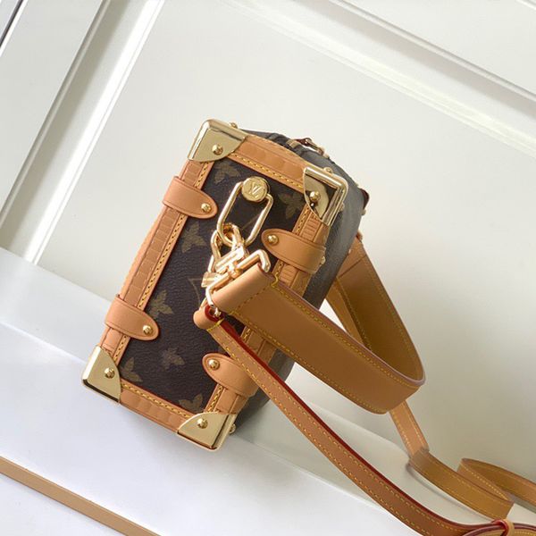 

designer handbag m46358 womens fashion real leather bag design sense double strap shoulder bag womens vintage classic crossbody bag