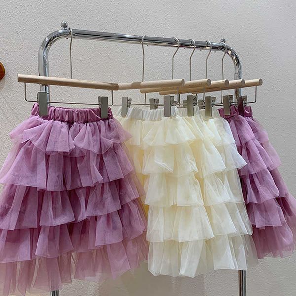 

skirts layered tulle skirts for kids girls clothing 2023 spring summer princess tutu skirt birthday wedding party bottoming childrens t23030, Blue