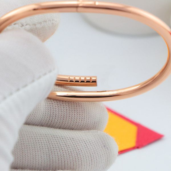 

european classic nail bracelet emma raducanu tennis fashion couple cuff love 3 color steel jewelry gold ankle bracelet, Black