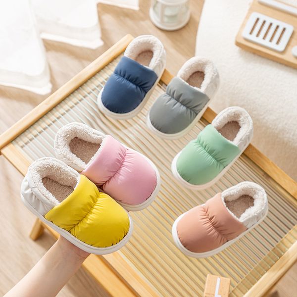 

slipper fashion winter kids warm plush shoes indoor slippers for girls and boys toddler children home shoe down cloth 230301, Black;grey