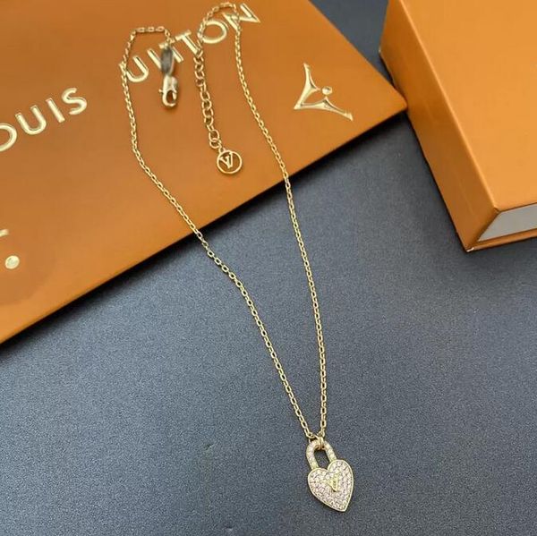 

designer necklace choker chain crystal 18k gold plated brass copper letter pendants necklaces statement luxury women wedding jewelry, Silver