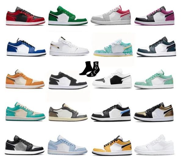 

basketball shoe jumpman 1 men running shoes womens designer sneakers trainers skateboard white gold black university red yellow run sports s