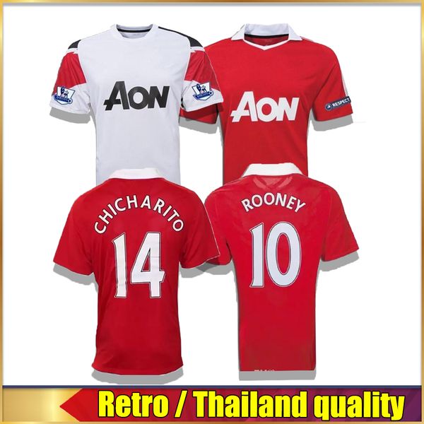 

retro 2009 2010 2011 vintage soccer jerseys man 09 10 11 12 13 utd chicharito man berbatov nani pogba anderson ronaldo rooney giggs football, Black;yellow