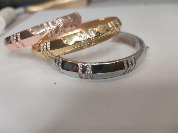 

18k gold tennis bangle bracelet starry rome diamond designer jewlery designer for women men couple fashion valentine day wedding party chris, Black