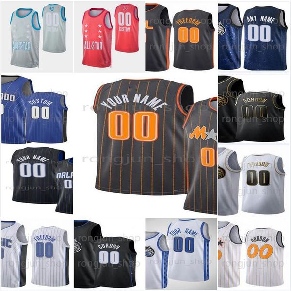 

custom printed 2022 new city diamond 75th basketball jerseys 1 jonathan isaac 20 markelle hampton fultz 21 moritz wagner 2 mychal 289b, Black;red