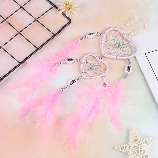 

interior decorations mini car ornaments innovative gifts wind chimes dreamcatcher handmade dream catcher pendant natural feathers wall hangi