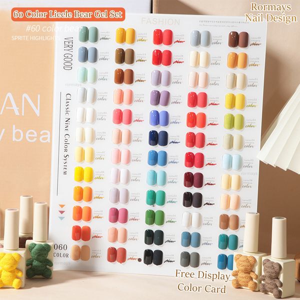 

rormays gel nail polish 60 colors bear suit professional uv led salon nail art gel varnish soaked semi permanent nails 15ml wholesale factor