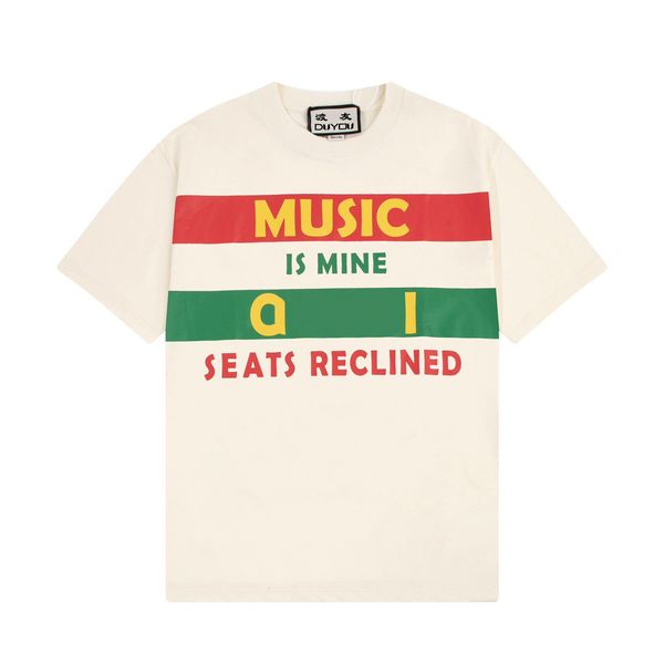 

duyou oversize t shirt with vintage jersey wash letters 100% cotton t-shirt men casuals basic t-shirts women quality classical dy8819, White;black