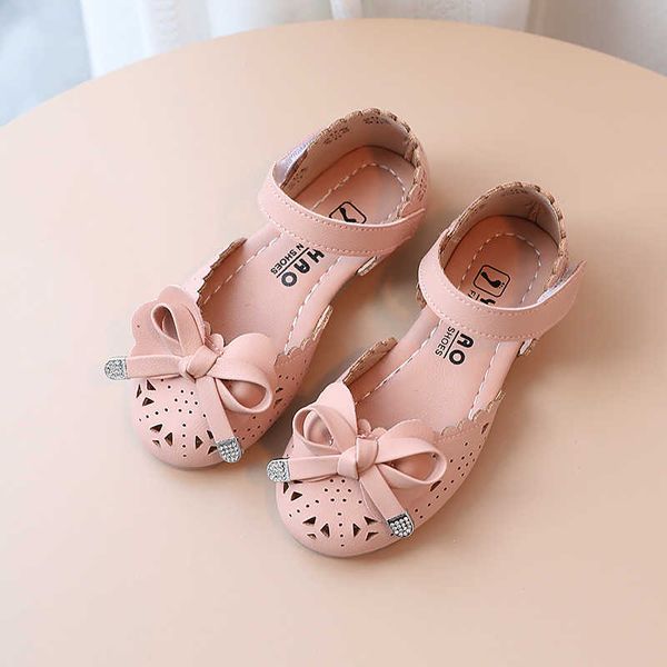 

sandals girls sandals 2022 summer sweet breathable soft sole big kids fashion princess shoes l230301, Black;red