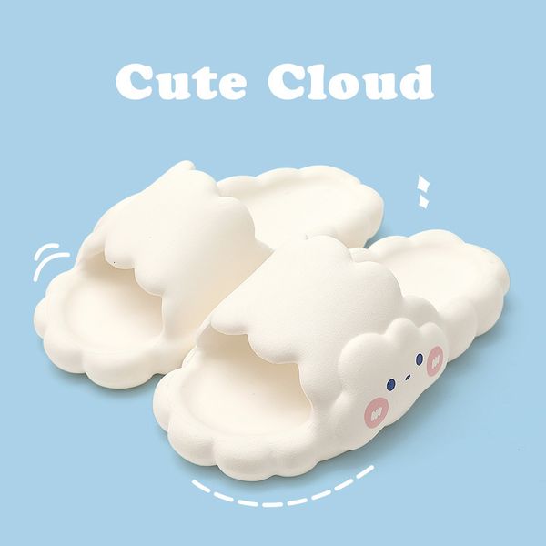 

slipper cartoon cloud slippers children baby boys girls non-slip sole bathroom sandals kids shoes summer cute home slipper 230301, Black;grey